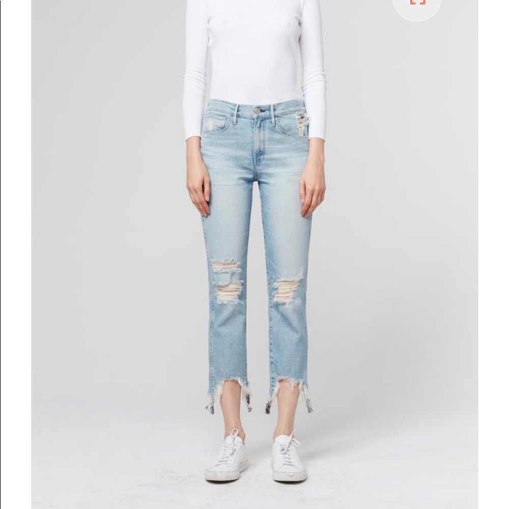 3X1 W3 STRAIGHT AUTHENTIC CROP HIGH RISE JEAN